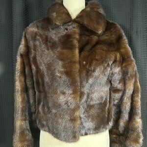 Vintage 60s 70s Gorgeous Majestic Short Jacket Lined Mink Fur Coat